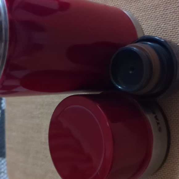 STARBUCKS 17OZ RED THERMOS POUR BUTTON CUP & LID - Picture 7 of 8